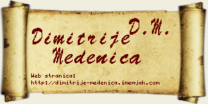 Dimitrije Medenica vizit kartica